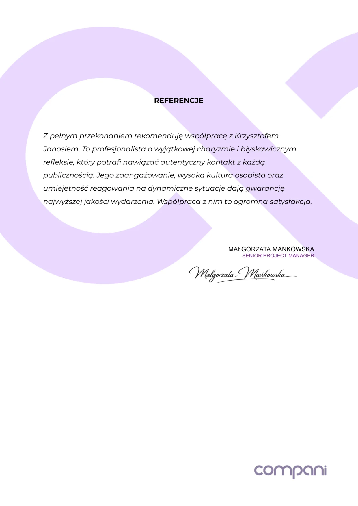 referencje Compani